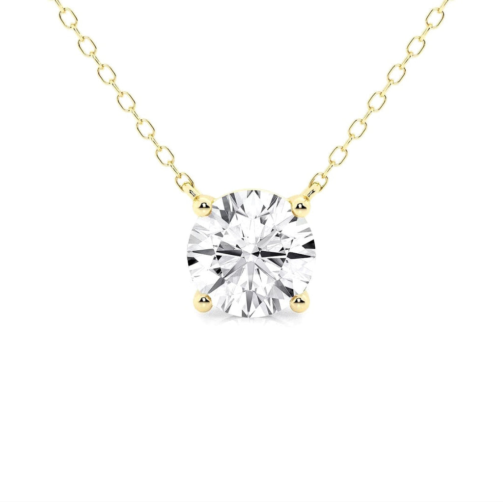 2.00ct Lab Grown Diamond Slide Solitaire Necklace in 14k Gold