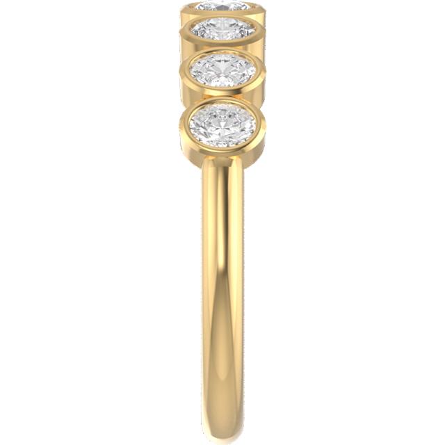 0.80ct Oval Lab Grown Diamond Bezel Ring