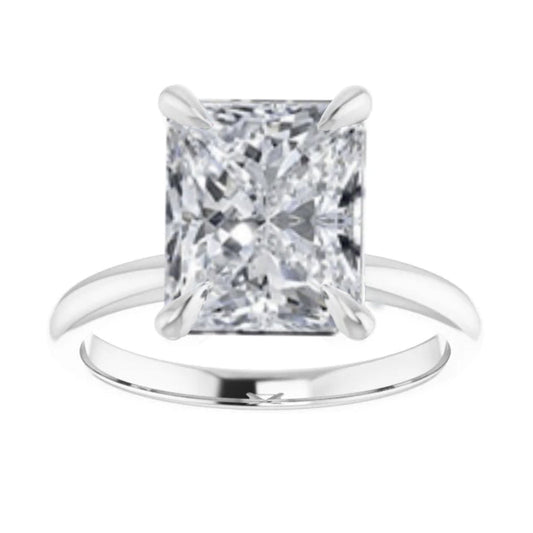 The Emma 4.00ct Radiant cut Lab Grown Diamond Solitaire Engagement Ring