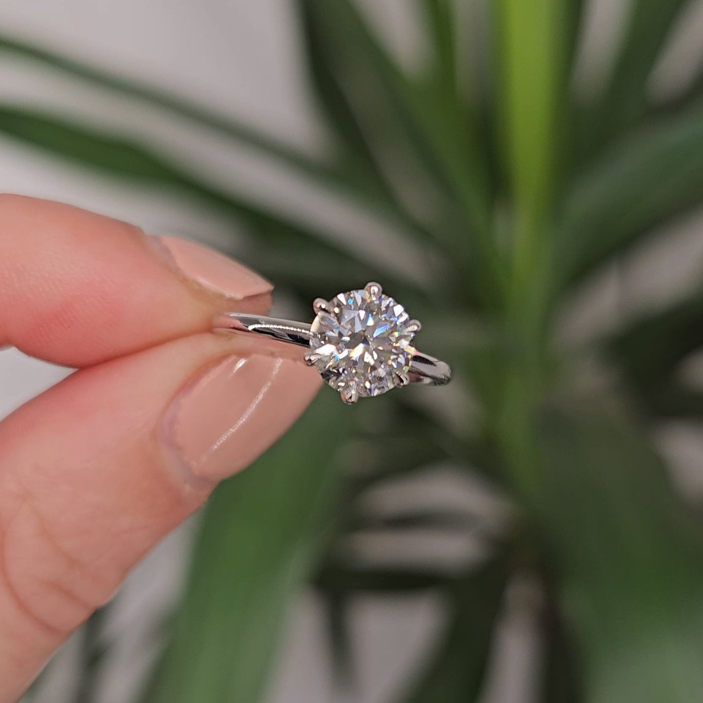 The Anna 1.50ct Round cut Lab Grown Diamond Solitaire Engagement Ring