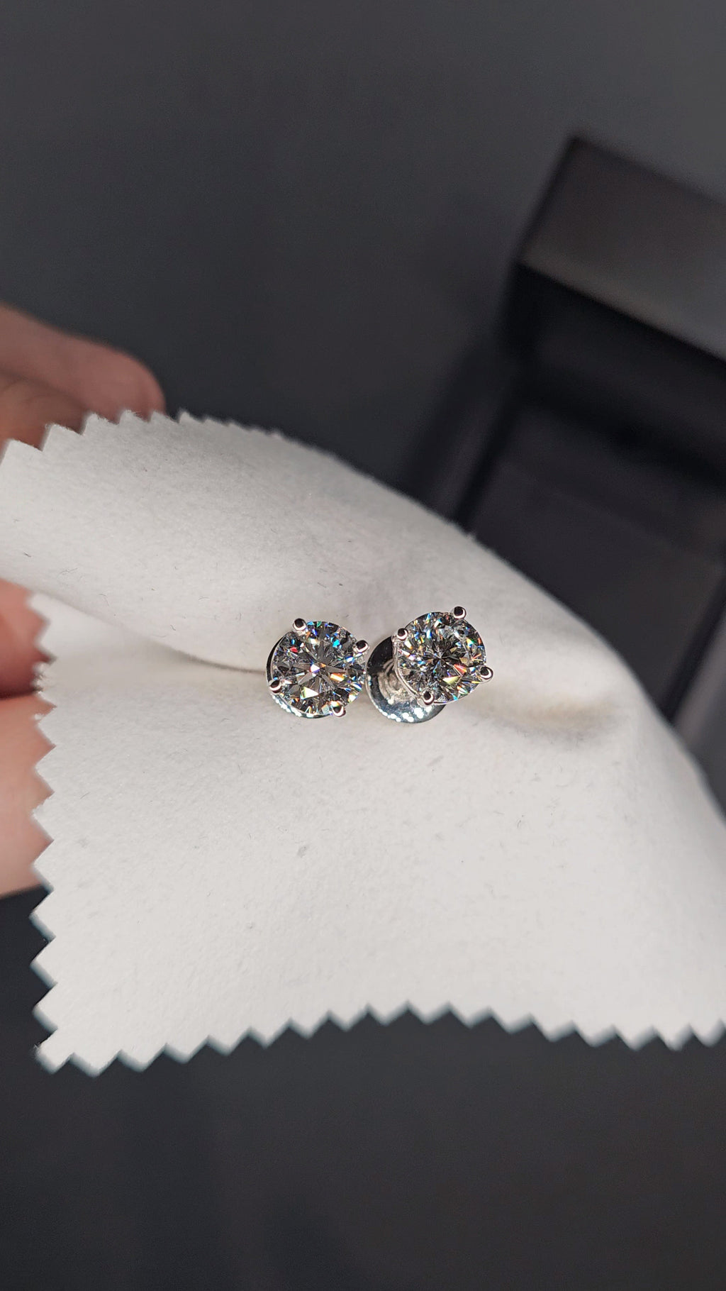 3.00ctw Lab Grown Diamond Round Martini Style Earrings in 14k Gold