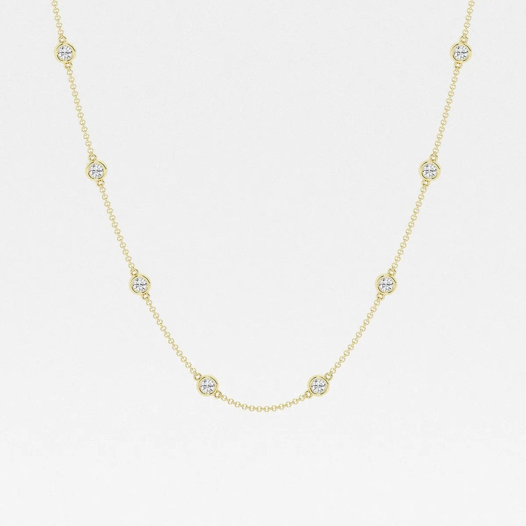 1.50ct Lab Grown Diamonds By The Yard Necklace in 14k Gold