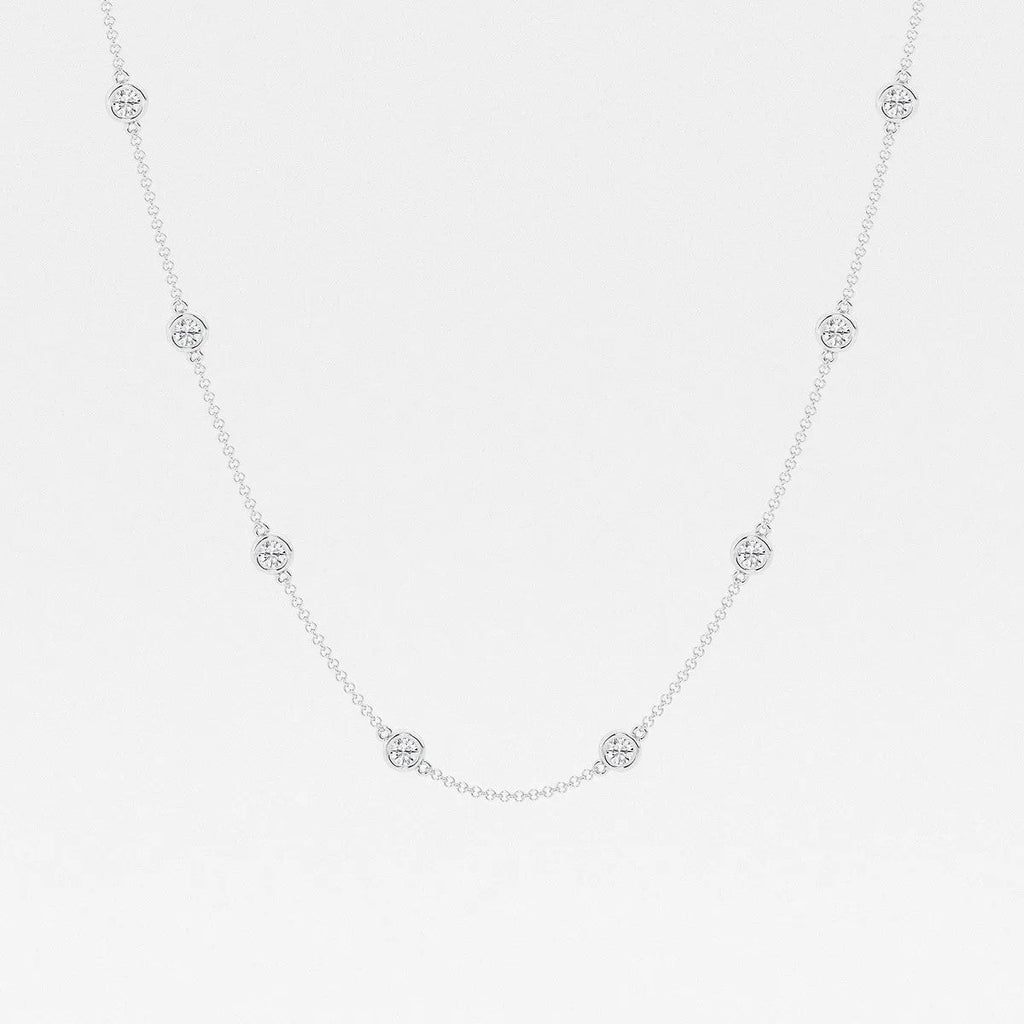 1.50ct Lab Grown Diamonds By The Yard Necklace in 14k Gold