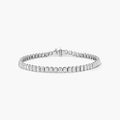 6.00ct Emerald cut Lab Grown Diamond North-South Bezel Set Tennis Bracelet in 14k Gold