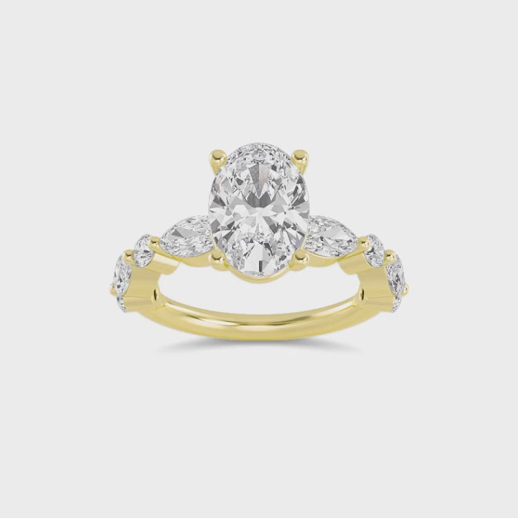 The Lucia 2.78ctw Oval cut Lab Grown Diamond Engagement Ring