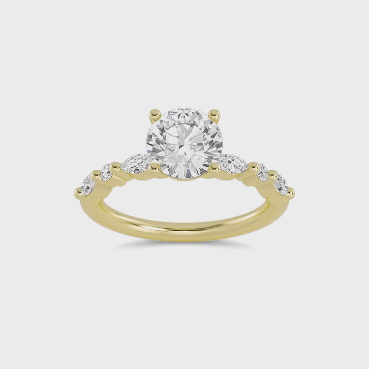 The Lucia 1.30ctw Round cut Lab Grown Diamond Engagement Ring