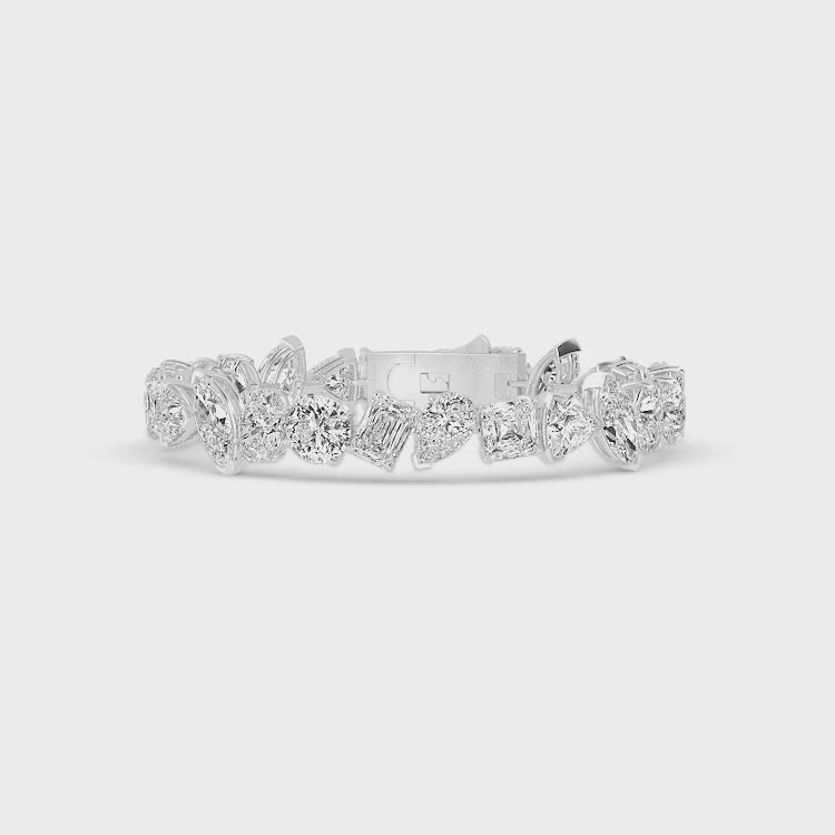 29.00ct Multishape Lab Grown Diamond Exceptional Tennis Bracelet