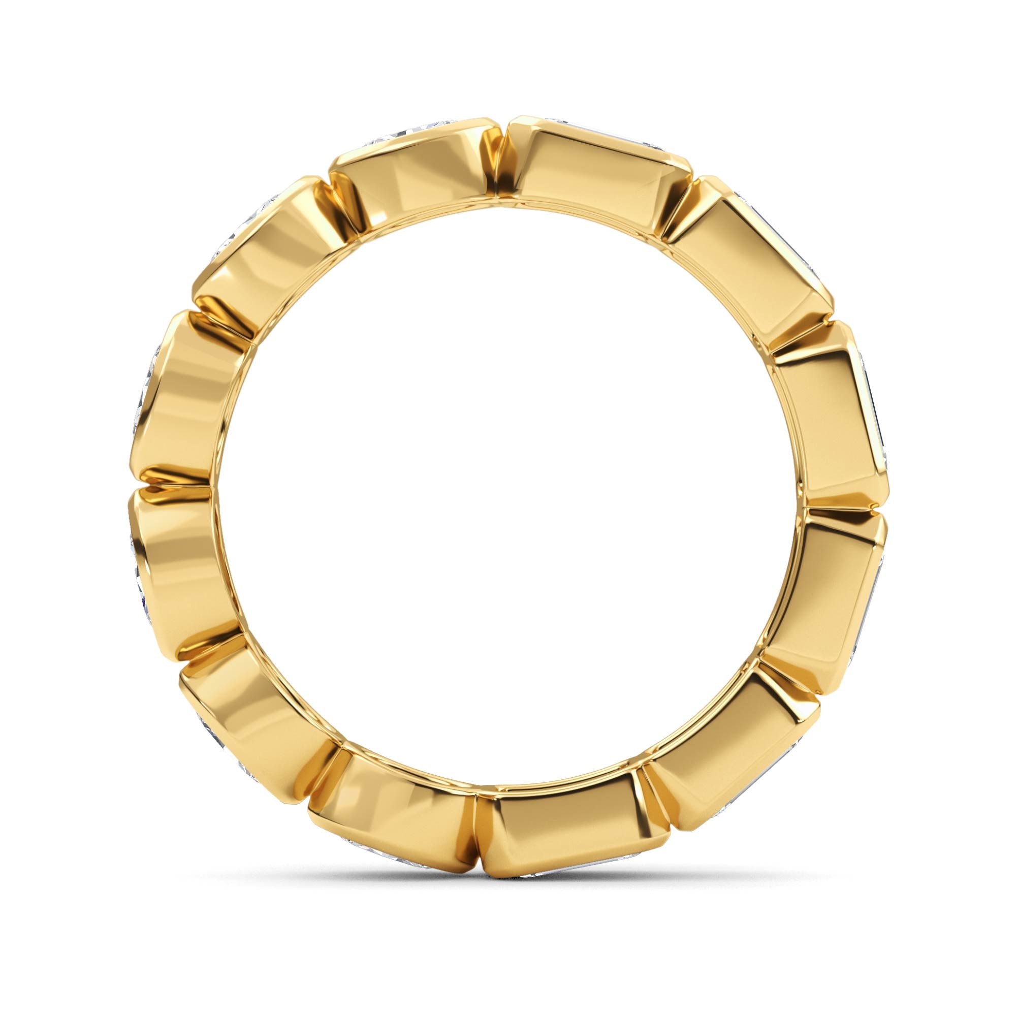 2.21ct Emerald and Oval cut Half and Half Full Eternity Ring