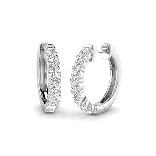 1.14ct 18mm Lab Grown Diamond Hoop Earrings