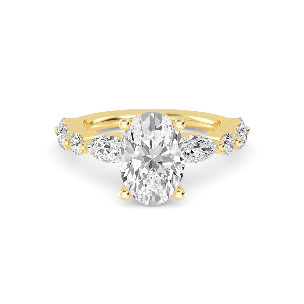 The Lucia 2.78ctw Oval cut Lab Grown Diamond Engagement Ring