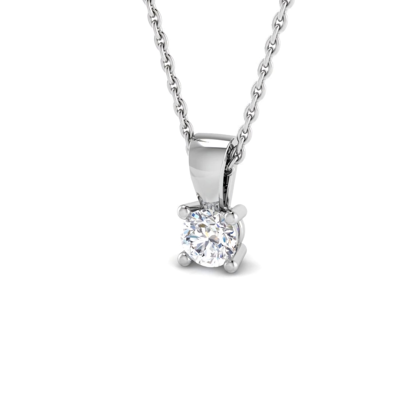 0.50ct Lab Grown Diamond Pendant Necklace in 9k Gold