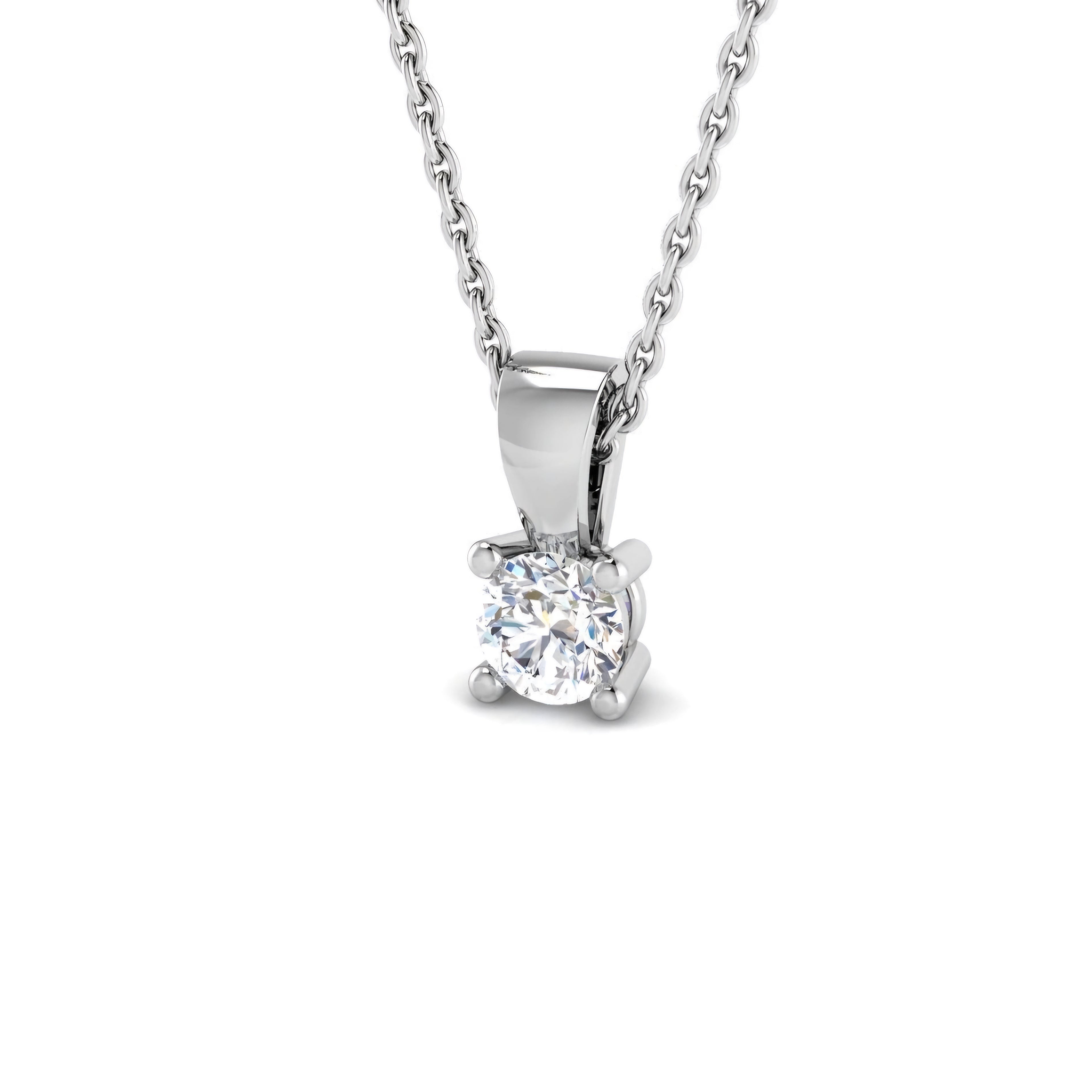 0.50ct Lab Grown Diamond Pendant Necklace in 9k Gold