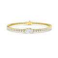 5.36ct Lab Grown Diamond Marquise Accent Tennis Bracelet in 9k Gold