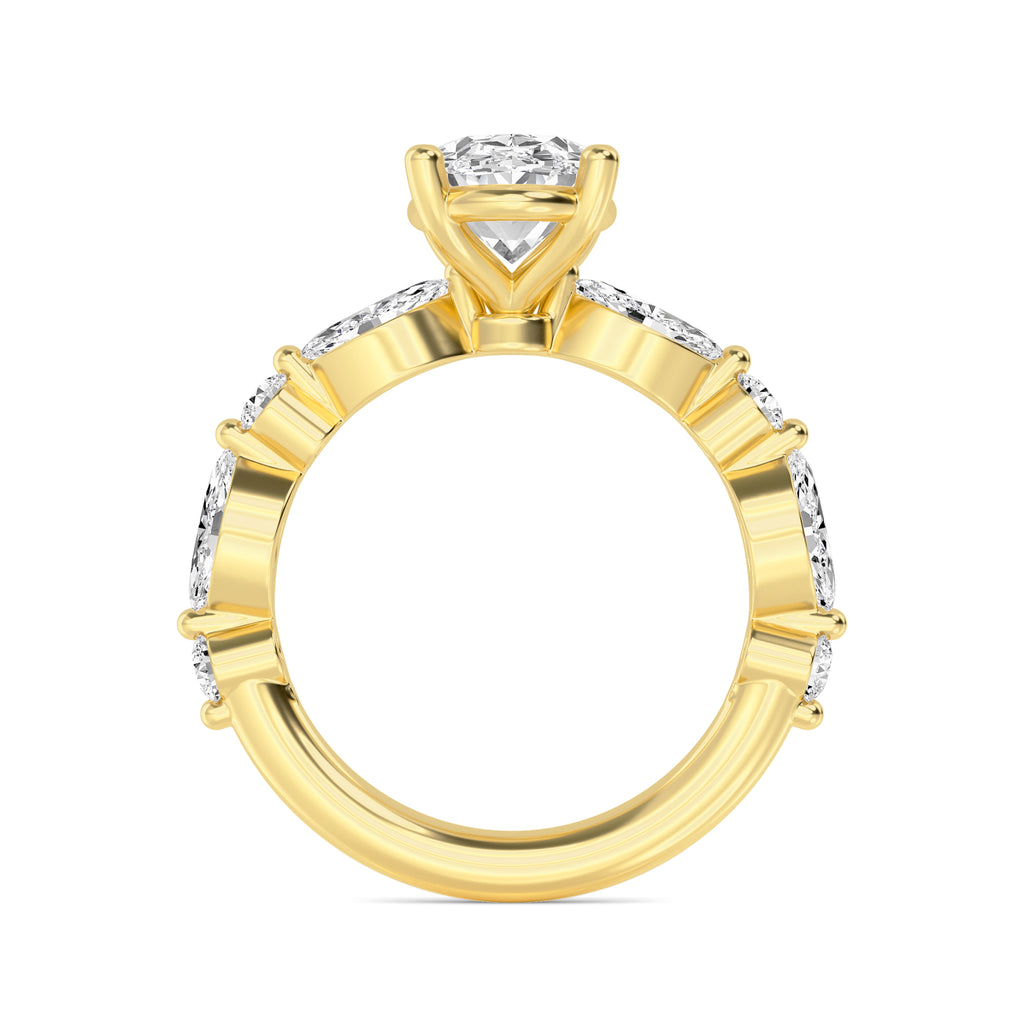 The Lucia 2.78ctw Oval cut Lab Grown Diamond Engagement Ring