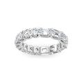 2.76ct Emerald and Round cut Half and Half Full Eternity Ring