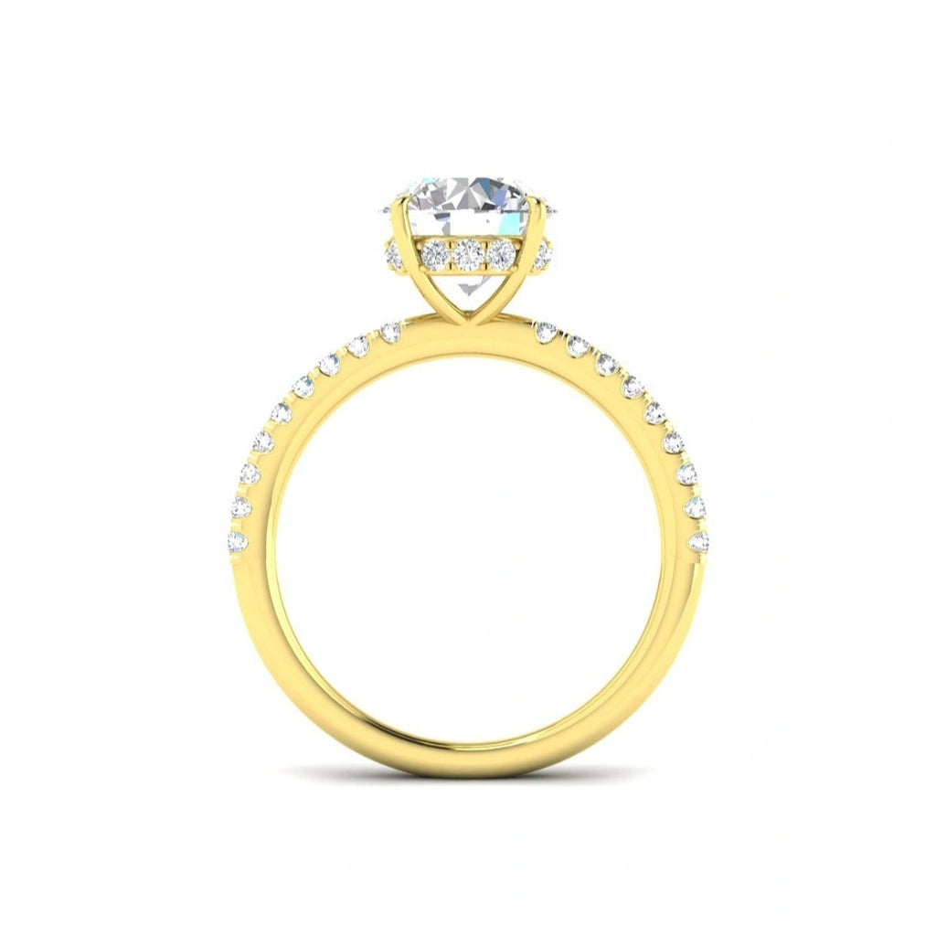 The Victoria 2.35ctw Round cut Lab Grown Diamond Hidden Halo Engagement Ring