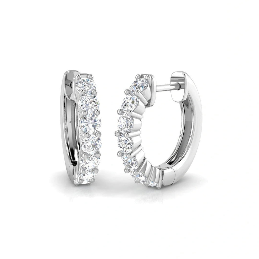 0.74ct 15.40mm Lab Grown Diamond Hoop Earrings