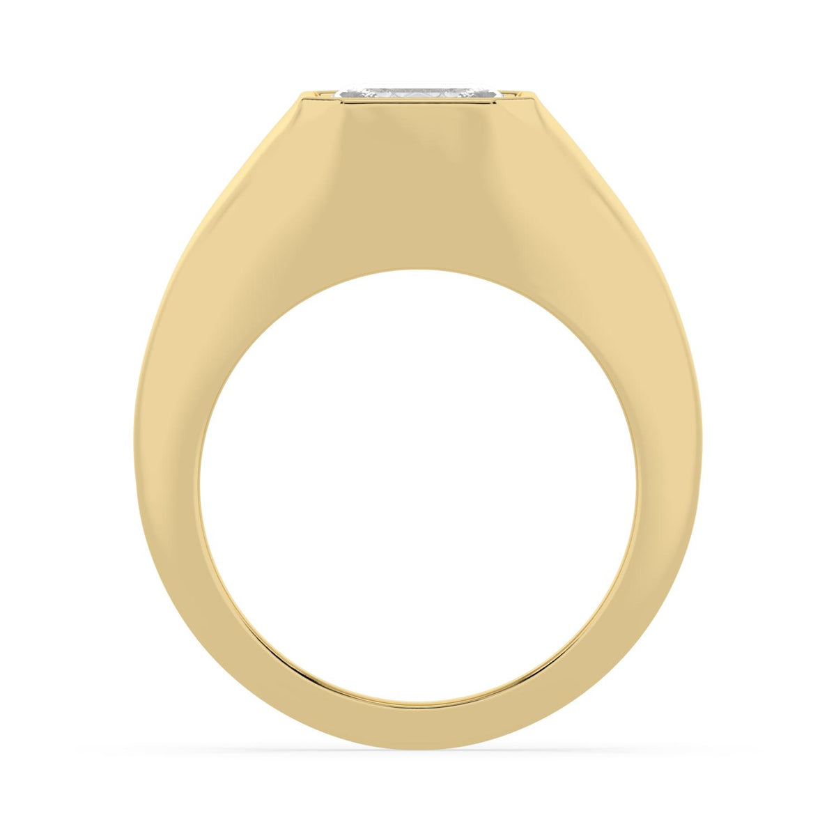 3.00ct Asscher cut Lab Grown Diamond Signet Ring