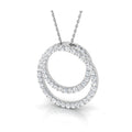 0.77ctw Lab Grown Diamond Double Circle Necklace in 9k Gold