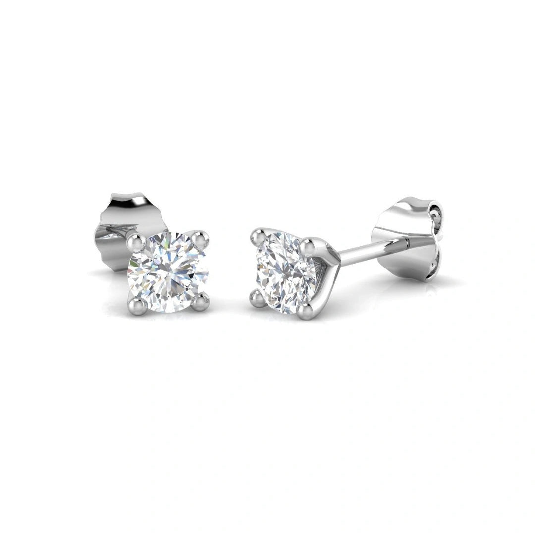 0.50ct Lab Grown Diamond Solitaire Earrings in 9k Gold