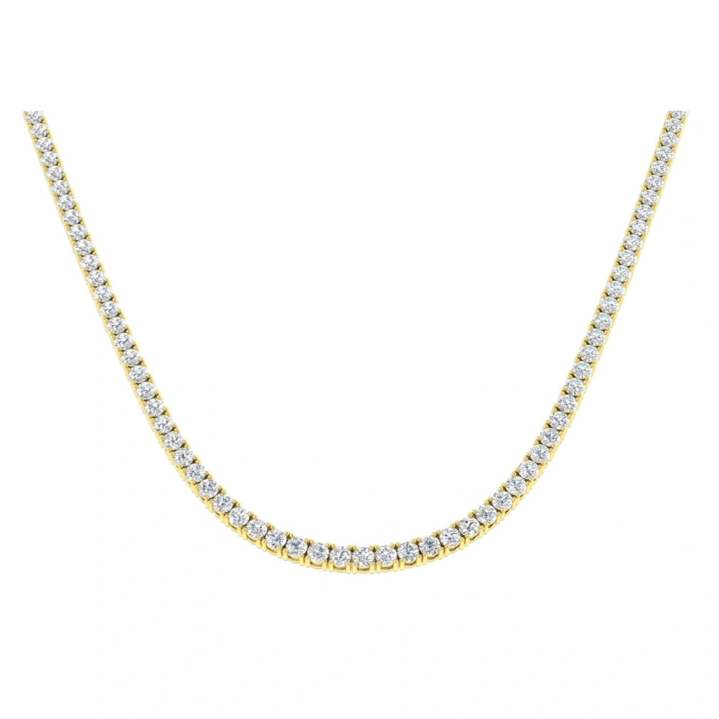 13.88ct Lab Grown Diamond Tennis Necklace in 9k Gold