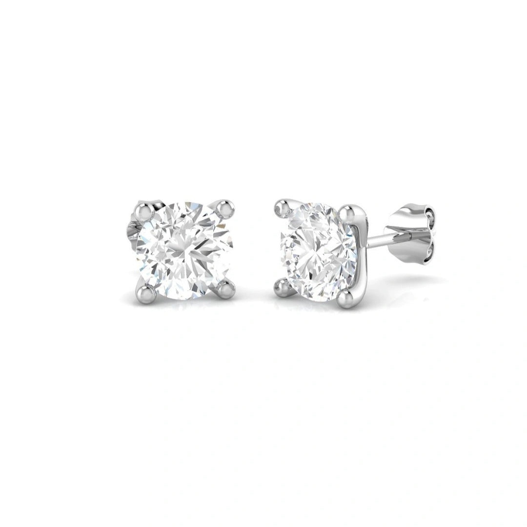 3.00ct Lab Grown Diamond Solitaire Earrings in 9k Gold