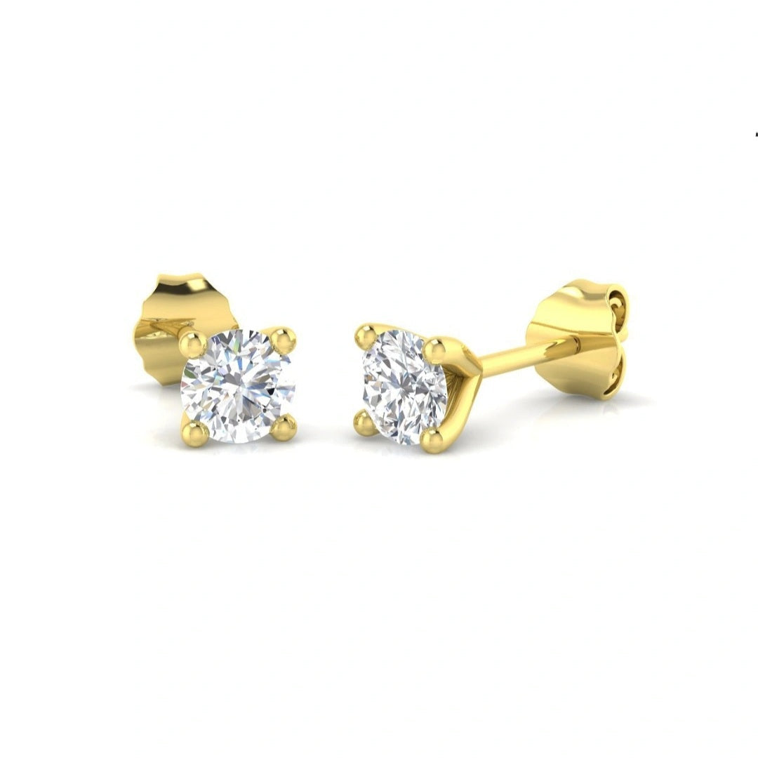 0.50ct Lab Grown Diamond Solitaire Earrings in 9k Gold