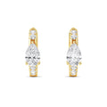 0.59ct Pear Accent Lab Grown Diamond Hoop Earrings