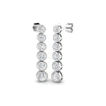2.05ct Lab Grown Diamond Bezel Drop Earrings in 9k Gold