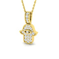 Mini Hamza Hand Necklace in 9k Gold
