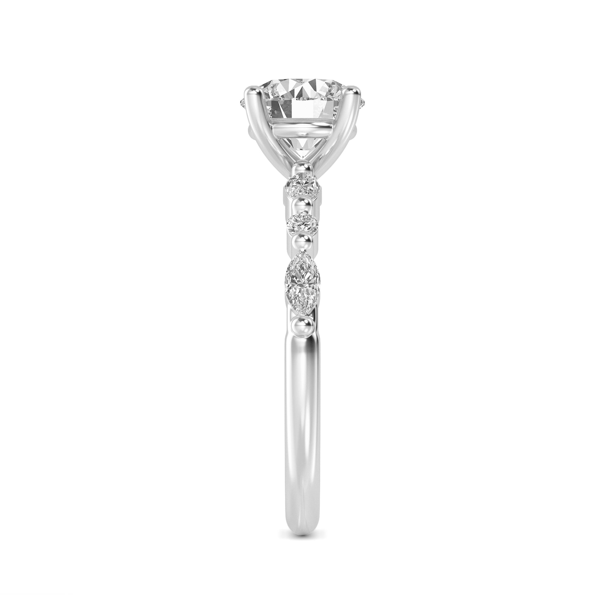 The Lucia 1.30ctw Round cut Lab Grown Diamond Engagement Ring
