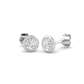 0.60ct Lab Grown Diamond Bezel Earrings in 9k Gold
