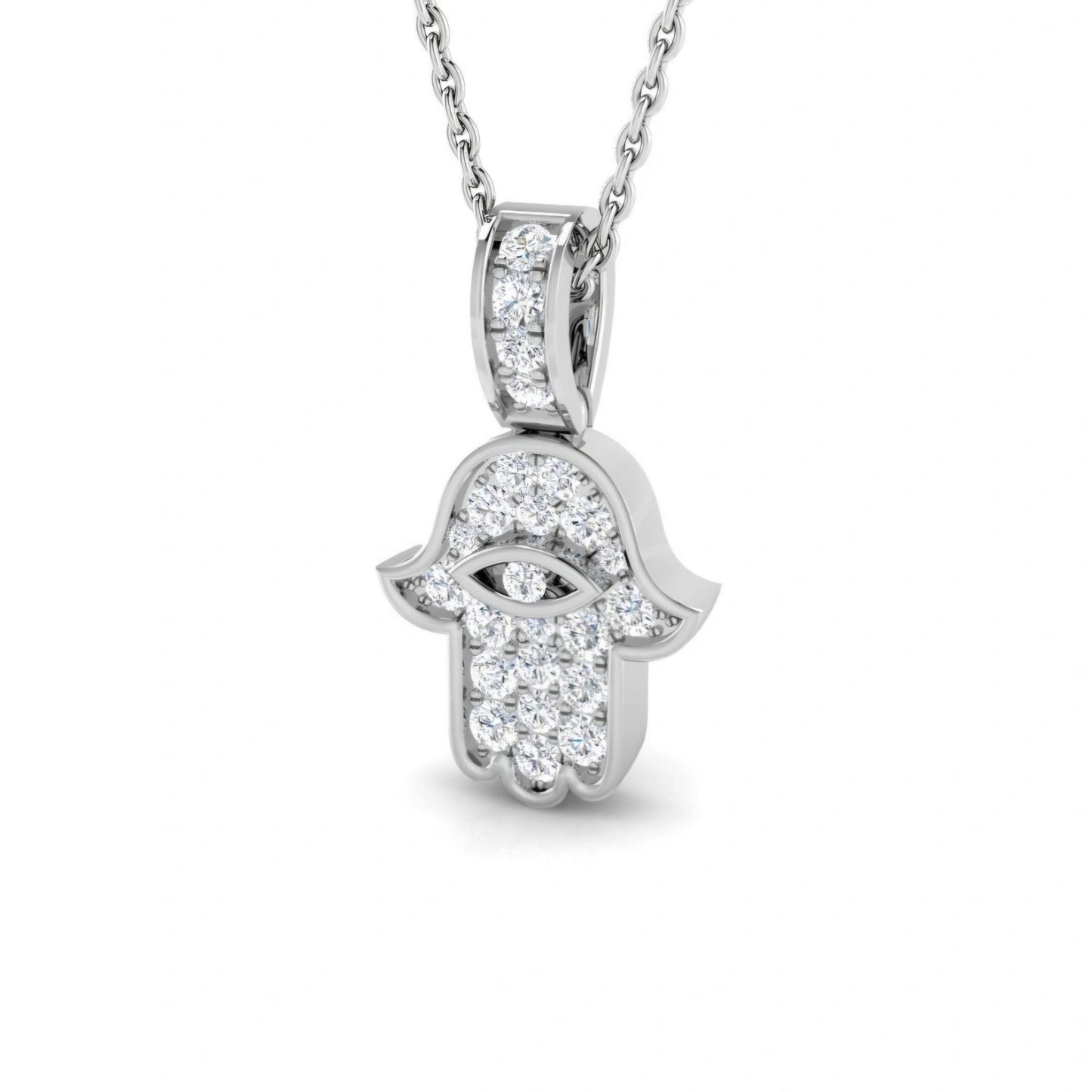 Mini Hamza Hand Necklace in 9k Gold