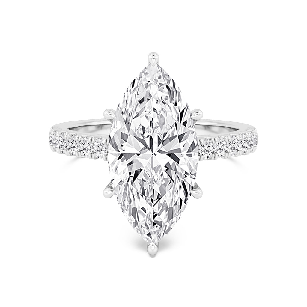 The Amelia 5.55ctw Marquise cut Lab Grown Diamond Engagement Ring
