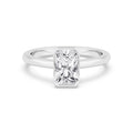 1.50ct Radiant cut Lab Grown Diamond Bezel Solitaire Engagement Ring