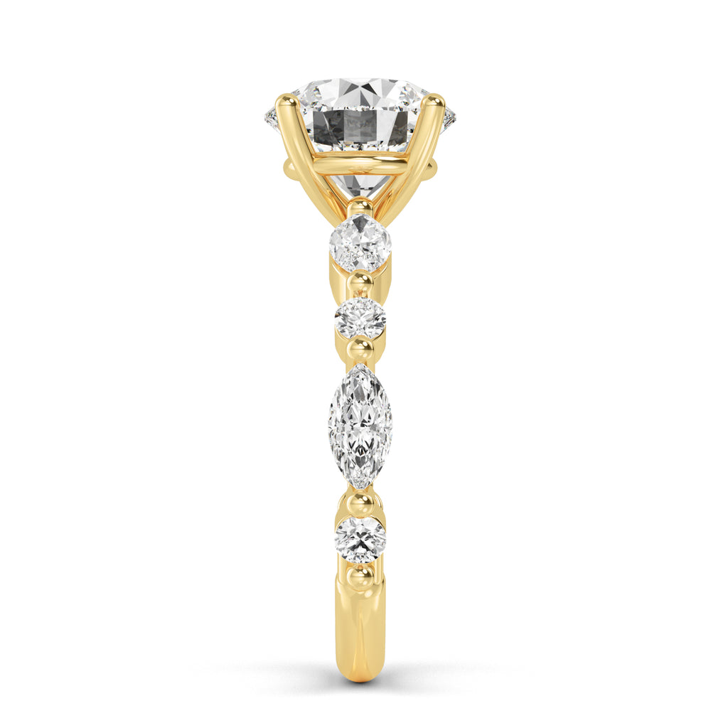 The Lucia 2.78ctw Round cut Lab Grown Diamond Engagement Ring