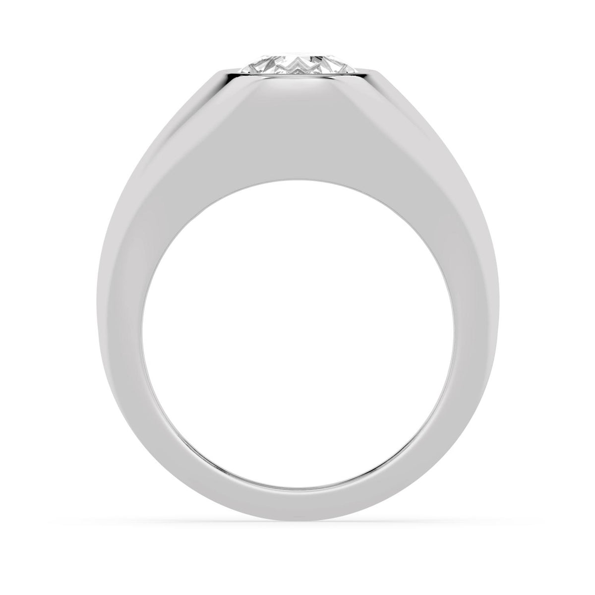 2.50ct Pear cut Lab Grown Diamond Signet Ring