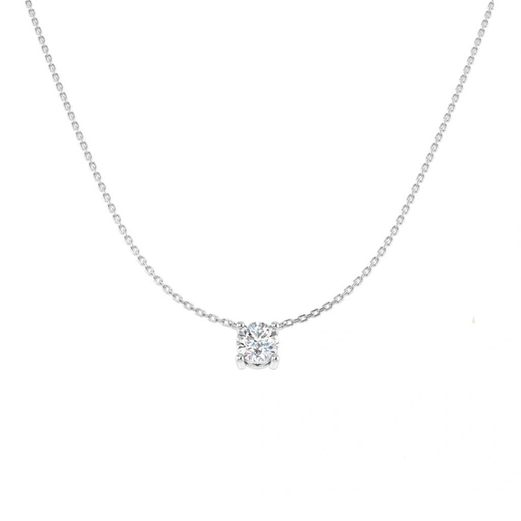1.00ctw Lab Grown Diamond Round Solitaire Necklace