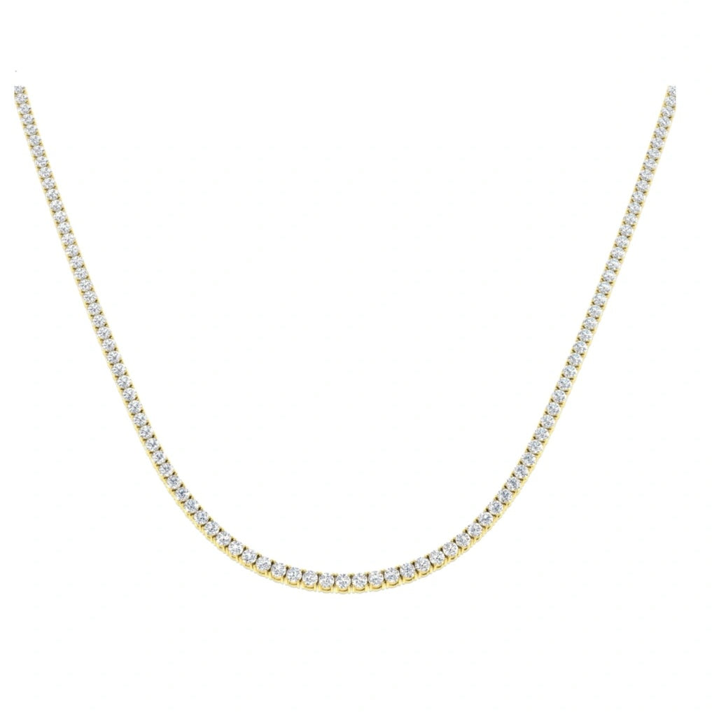 8.00ct Lab Grown Diamond Tennis Necklace in 9k Gold
