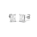 2.00ct Emerald cut Lab Grown Diamond Solitaire Earrings in 9k Gold