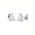 0.58ct Pear cut Lab Grown Diamond Solitaire Earrings in 9k Gold
