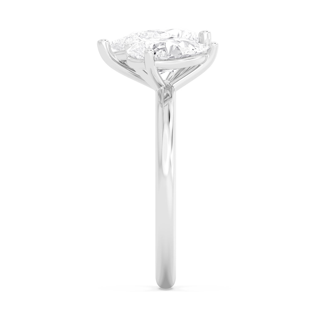 2.79ctw Pear cut Lab Grown Diamond Toi et Moi Engagement Ring