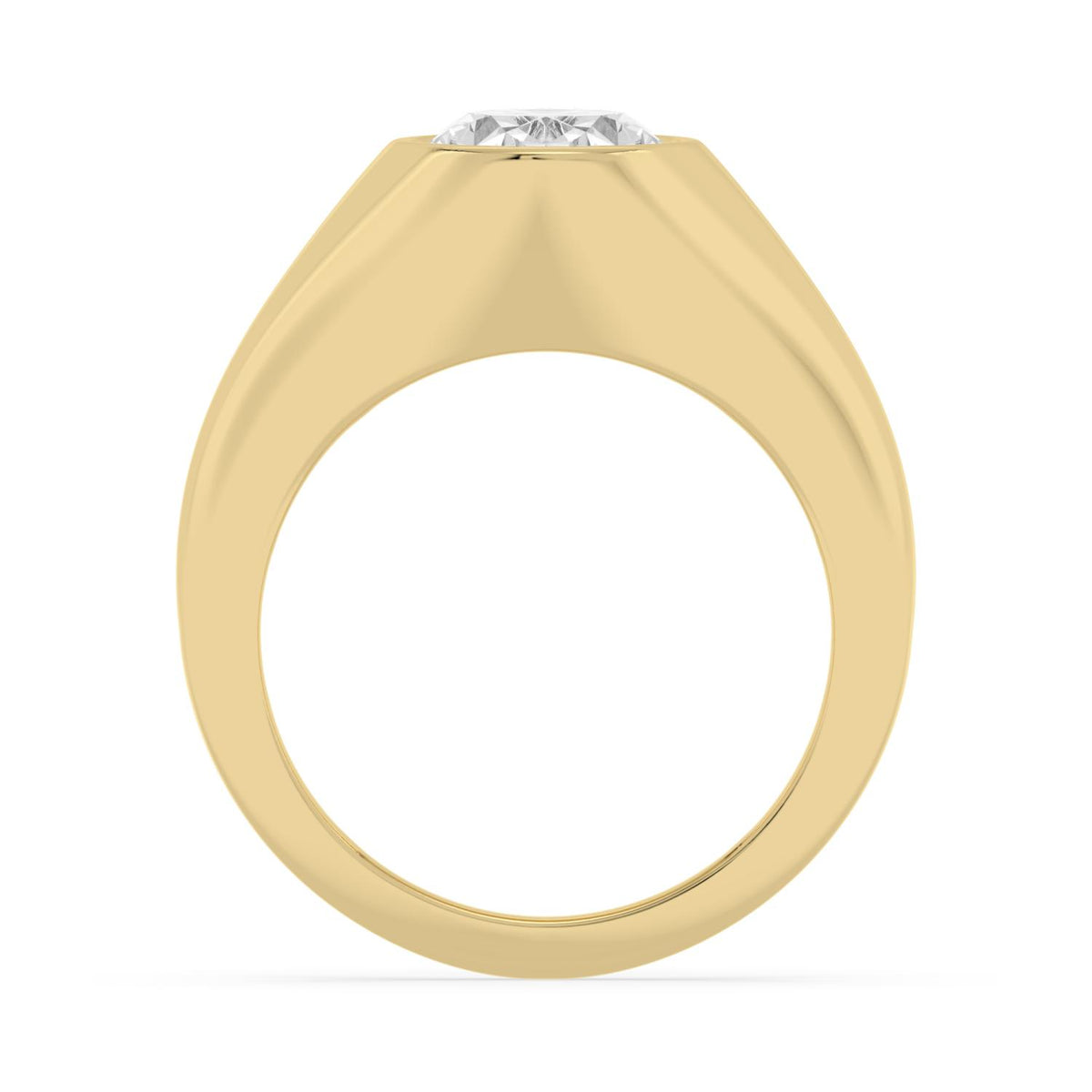 2.50ct Oval cut Lab Grown Diamond Signet Ring