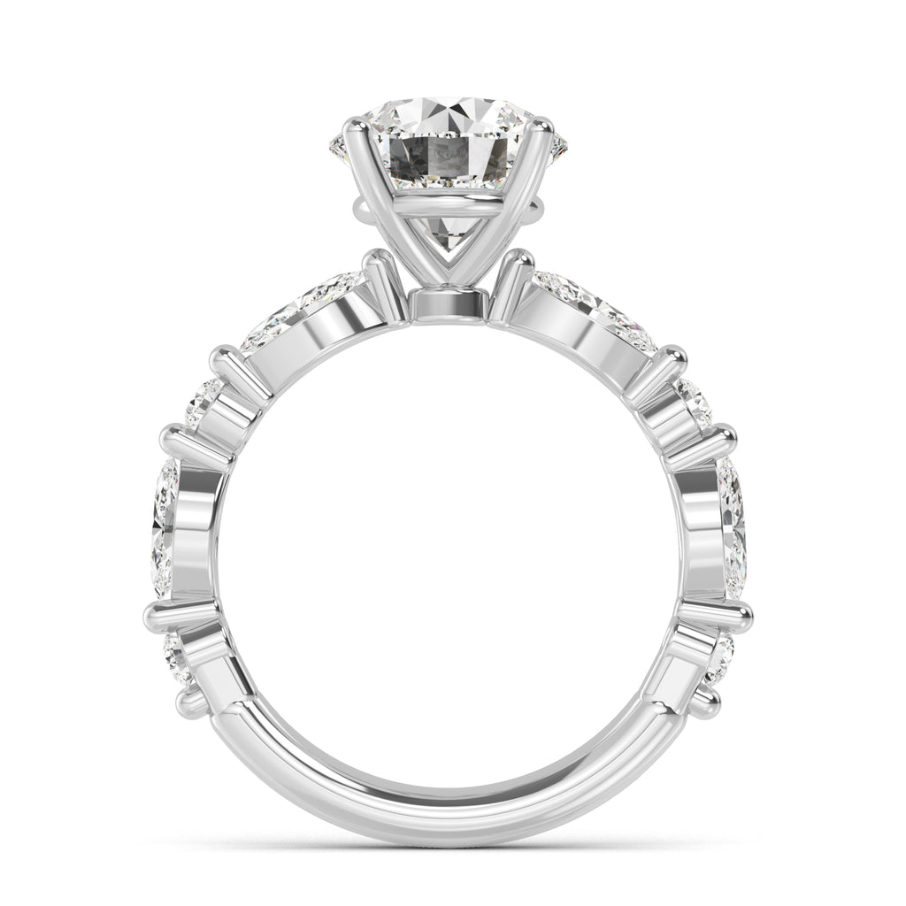 The Lucia 2.78ctw Round cut Lab Grown Diamond Engagement Ring