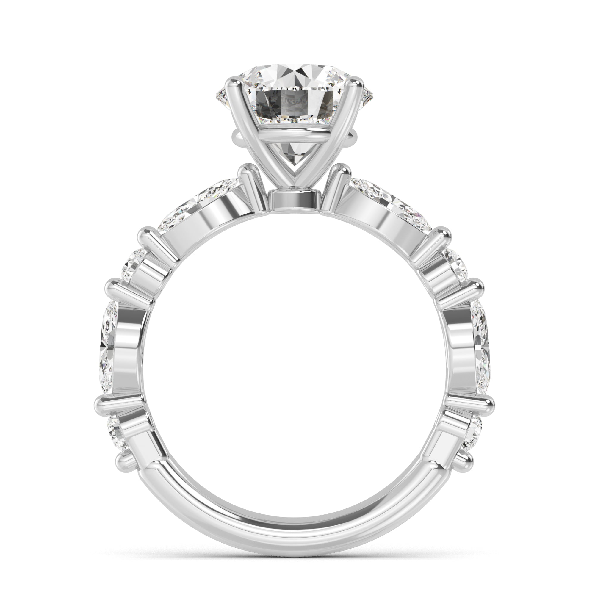 The Lucia 2.78ctw Round cut Lab Grown Diamond Engagement Ring