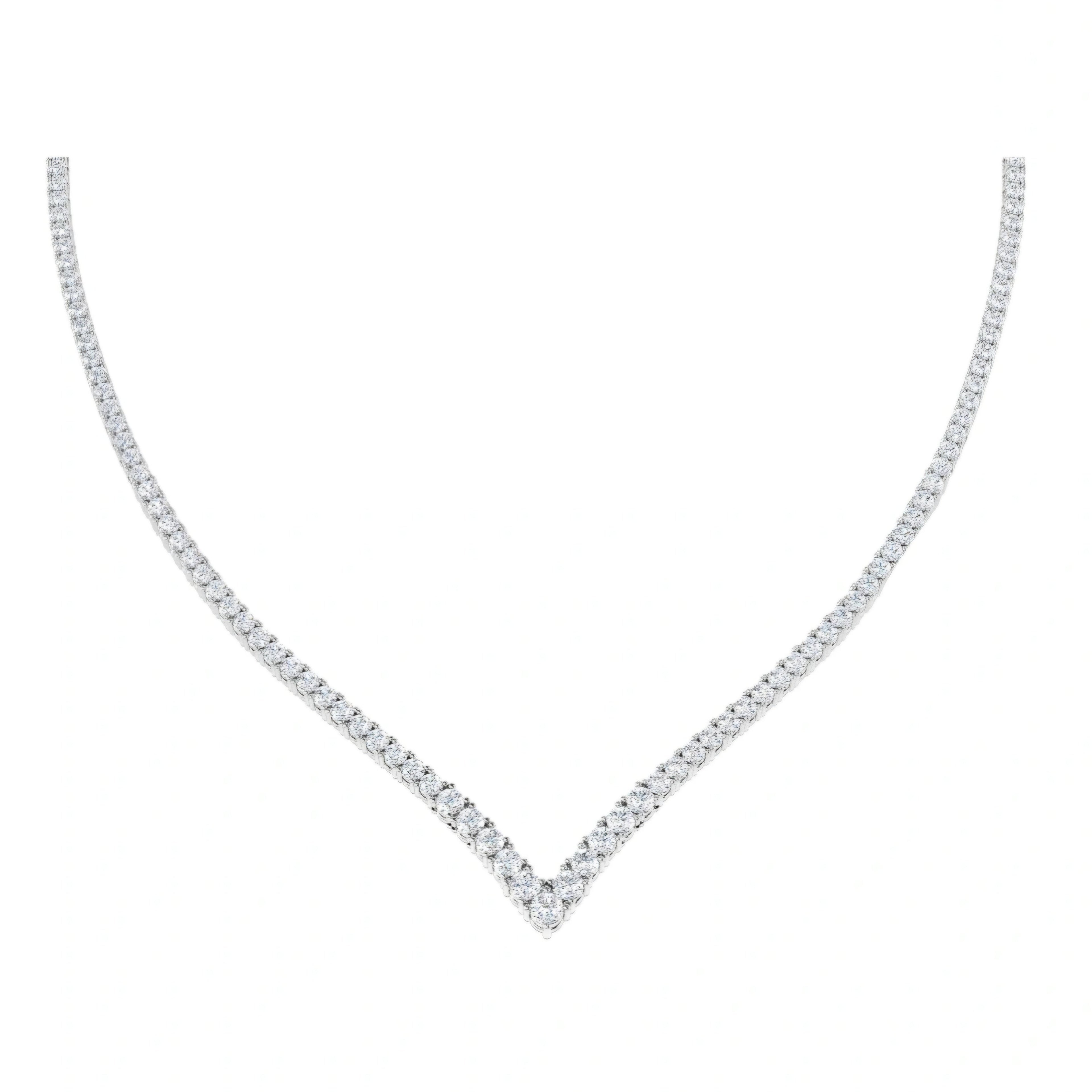 9.00ct Lab Grown Diamond Collar Necklace in 9k Gold