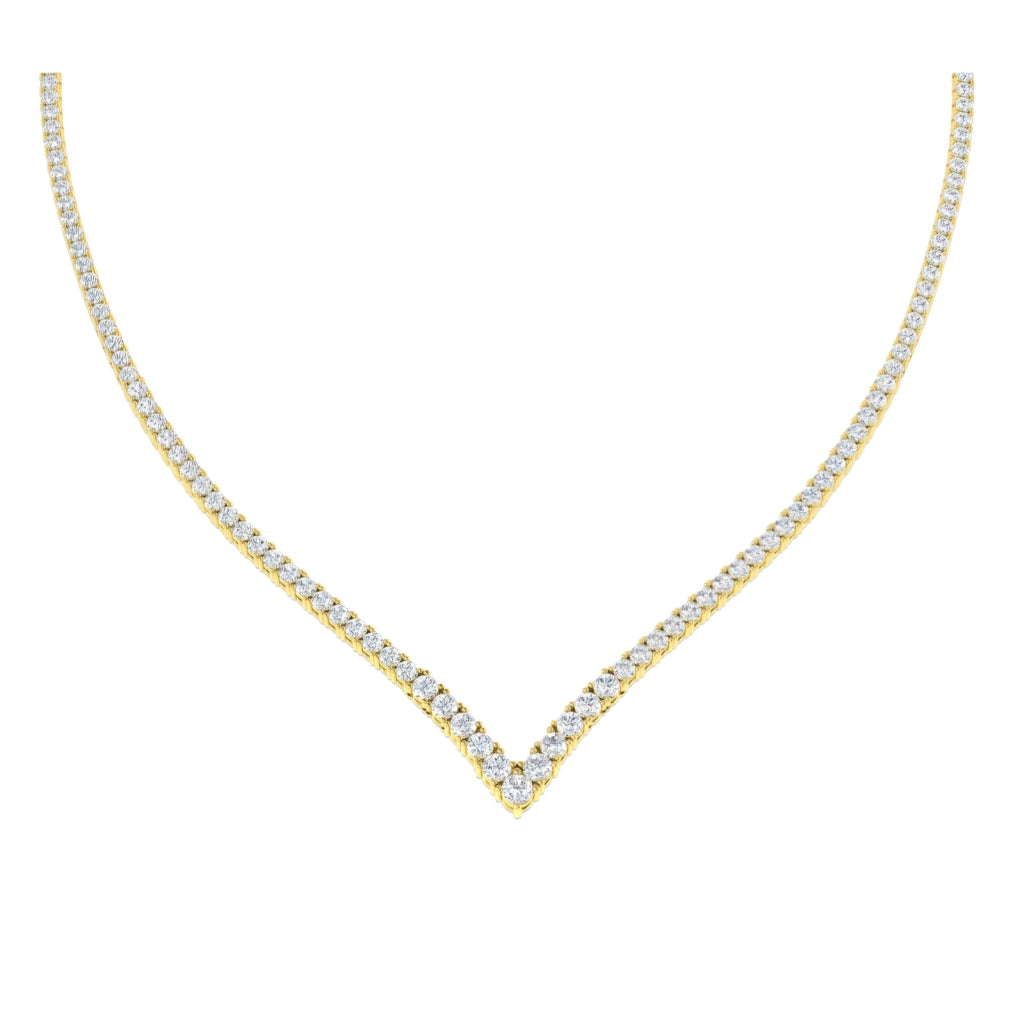 9.00ct Lab Grown Diamond Collar Necklace in 9k Gold