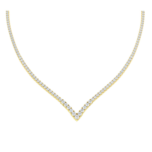 9.00ct Lab Grown Diamond Collar Necklace in 9k Gold