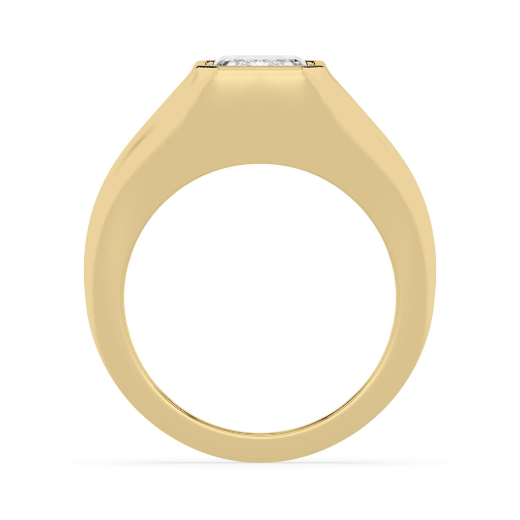 3.00ct Emerald cut Lab Grown Diamond Signet Ring