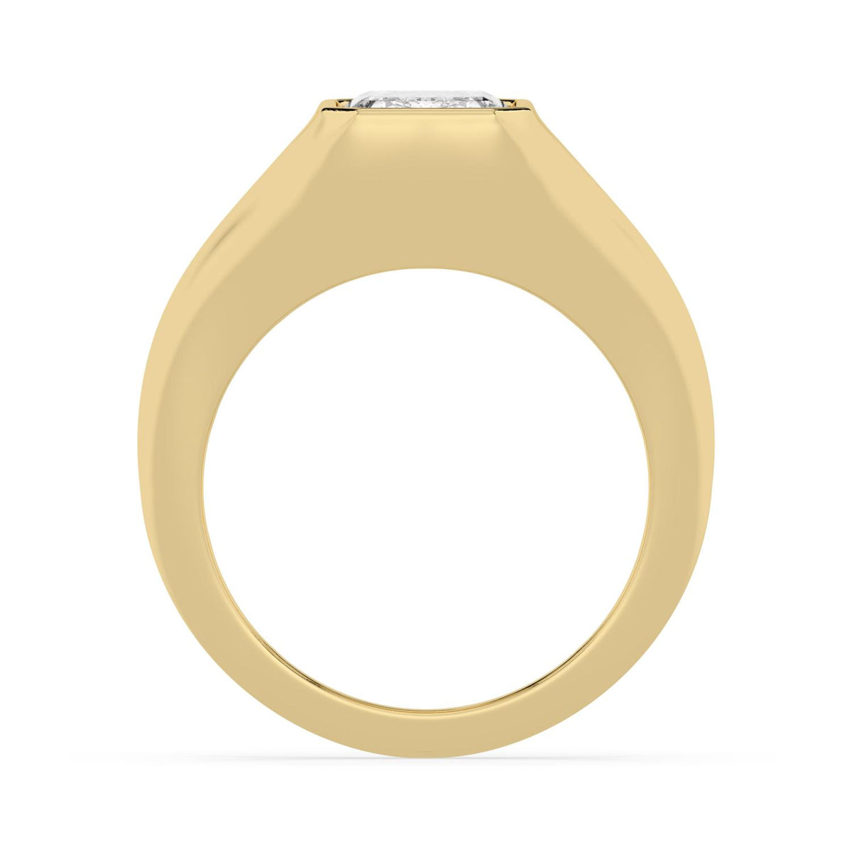 3.00ct Emerald cut Lab Grown Diamond Signet Ring